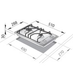 De’Longhi De'Longhi Piano Cottura a Gas I23D 2 Fuochi 30 cm Da Incasso Acciaio Inossidabile