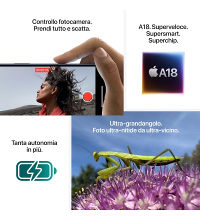 APPLE Apple iPhone 16 128GB 6.1 Teal ITA MYED3QL/A APPLE Apple iPhone 16 128GB 6.1 Teal ITA MYED3QL/A