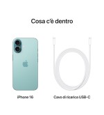APPLE Apple iPhone 16 128GB 6.1 Teal ITA MYED3QL/A APPLE Apple iPhone 16 128GB 6.1 Teal ITA MYED3QL/A