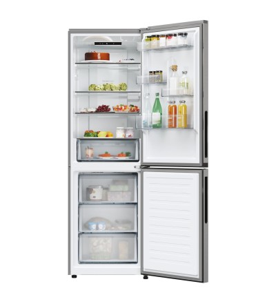Candy Candy CNCQ2T618EX Frigorifero Combinato Libera installazione 355 L No Frost Classe E Acciaio inox Candy Candy CNCQ2T618EX Frigorifero Combinato Libera installazione 355 L No Frost Classe E Acciaio inox
