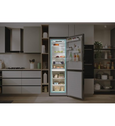 Candy Candy CNCQ2T618EX Frigorifero Combinato Libera installazione 355 L No Frost Classe E Acciaio inox Candy Candy CNCQ2T618EX Frigorifero Combinato Libera installazione 355 L No Frost Classe E Acciaio inox