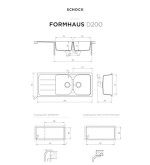 SCHOCK Schock FOMD200A07 Formhaus Lavello incasso 1160 x 500 con doppia vasca e Gocciolatoio a sinistra - bianco alpina SCHOCK Schock FOMD200A07 Formhaus Lavello incasso 1160 x 500 con doppia vasca e Gocciolatoio a sinistra - bianco alpina