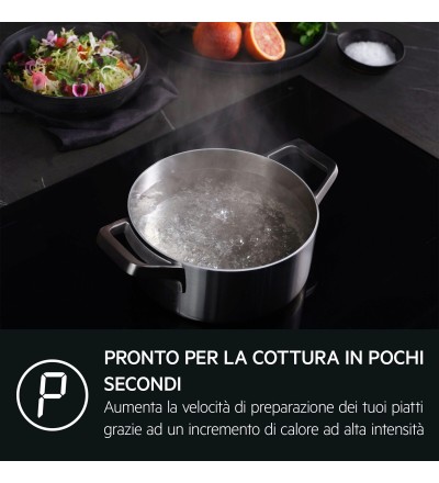 AEG AEG TO84IB00IB Piano Cottura a induzione Da incasso 80 Cm Vetro Ceramica Nero Touch 4 Zone di Cottura AEG AEG TO84IB00IB Piano Cottura a induzione Da incasso 80 Cm Vetro Ceramica Nero Touch 4 Zone di Cottura