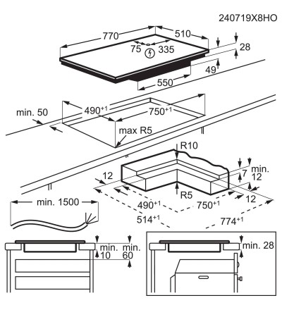 AEG AEG TO84IB00IB Piano Cottura a induzione Da incasso 80 Cm Vetro Ceramica Nero Touch 4 Zone di Cottura AEG AEG TO84IB00IB Piano Cottura a induzione Da incasso 80 Cm Vetro Ceramica Nero Touch 4 Zone di Cottura