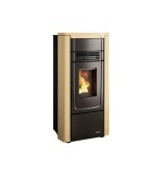 Dal Zotto Dal Zotto Vally Stufa a Pellet Idro 10 KW Bordeaux Acciaio Verniciato Top in Maiolica