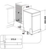 Whirlpool WHIRLPOOL LAVASTOVIGLIE LIBERAINST.45CM 10COPER. D INOX WH4FD11CS7A0X