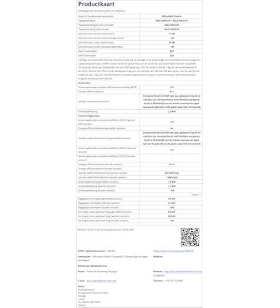 MITSUBISHI Mitsubishi Electric MSZ-DW25VF + MUZ-DW25VF Condizionatore Fisso 9000 BTU Inverter Monosplit ( unità interna + unita 