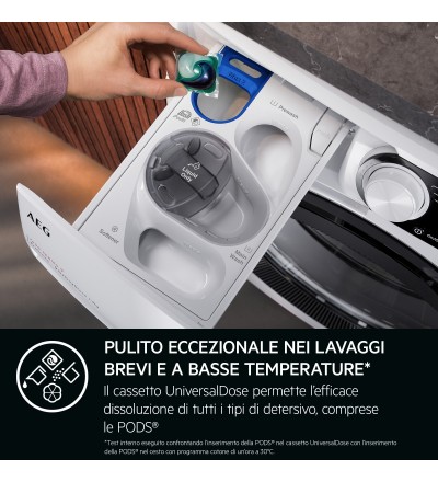 AEG AEG LR7FH104VY Lavatrice 10 kg Centrifuga 1400 Giri Inverter Wi-Fi Classe A