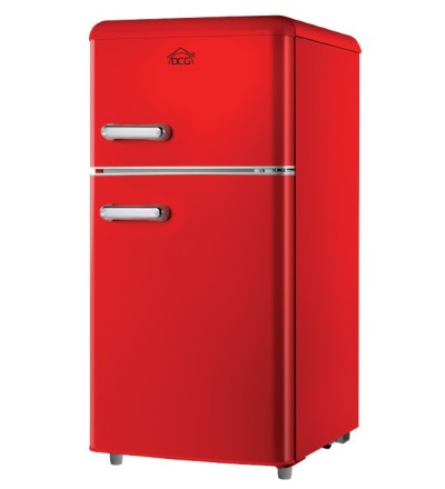 DCG Eltronic DCG FRIGO DOPPIA PORTA LINEA RETRO' 100LT E ROSSO MF100RCDP