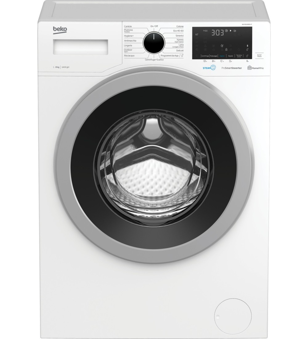 BEKO BEKO LAVATRICE 8KG STEAMCURE C INVERTER VAPORE 1400GIRI WUY81436SI-IT BEKO BEKO LAVATRICE 8KG STEAMCURE C INVERTER VAPORE 1400GIRI WUY81436SI-IT