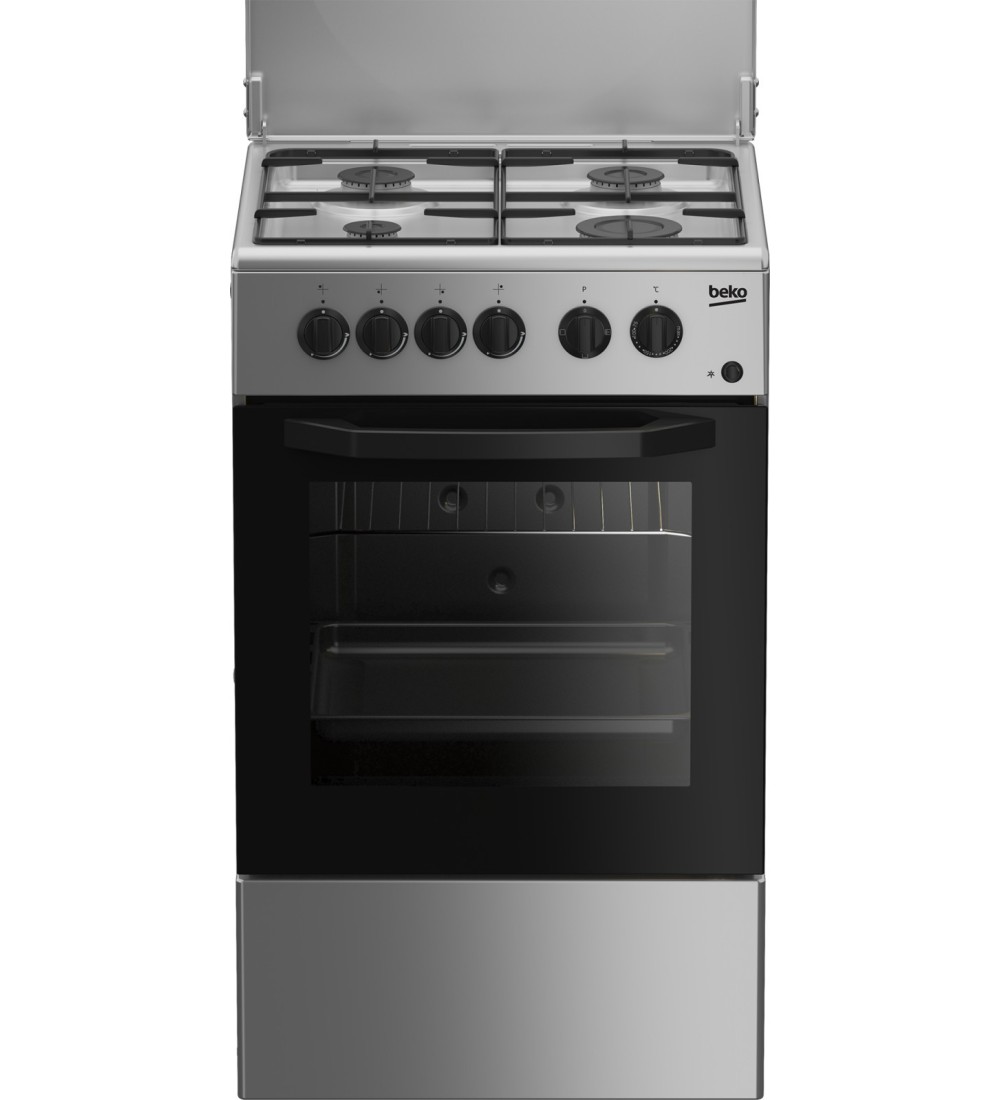 BEKO BEKO CUCINA A GAS 4 BRUCIATORI FORNO ELETT.54LT 50x50 SILVER CSS42014FS BEKO BEKO CUCINA A GAS 4 BRUCIATORI FORNO ELETT.54LT 50x50 SILVER CSS42014FS
