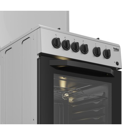 BEKO BEKO CUCINA A GAS 4 BRUCIATORI FORNO ELETT.54LT 50x50 SILVER CSS42014FS BEKO BEKO CUCINA A GAS 4 BRUCIATORI FORNO ELETT.54LT 50x50 SILVER CSS42014FS