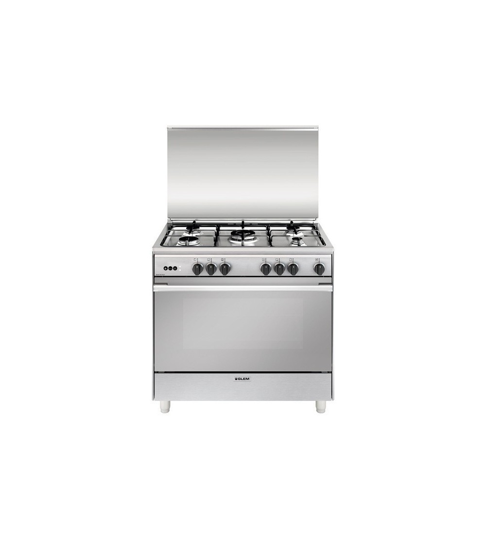 Glem Gas Glem Gas UN965VI Cucina a Libera installazione 90×60 Piano Cottura 5 Fuochi Forno 98L a Gas Classe A Inox Glem Gas Glem Gas UN965VI Cucina a Libera installazione 90×60 Piano Cottura 5 Fuochi Forno 98L a Gas Classe A Inox
