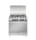 Glem Gas Glem Gas U855MI6 Cucina Libera installazione 80×50 Piano Cottura 5 Fuochi Forno Elettrico 84L Classe A Inox