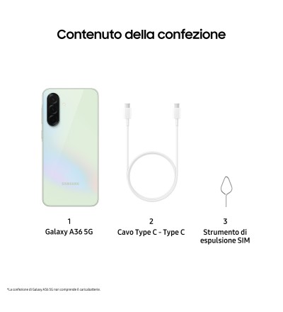 Samsung Samsung Galaxy A36 6.7 6GB 128GB 5G Colore Awesome Lime Garanzia Italia