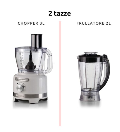 Ariete Ariete 1782 Robot da cucina Tritatutto 3L Frullatore 2L 2 velocità Set di lame 1000 W Ariete Ariete 1782 Robot da cucina Tritatutto 3L Frullatore 2L 2 velocità Set di lame 1000 W