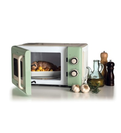 Ariete Ariete 3960 Forno a microonde Linea Vintage Capacità 20L 800W Verde Ariete Ariete 3960 Forno a microonde Linea Vintage Capacità 20L 800W Verde