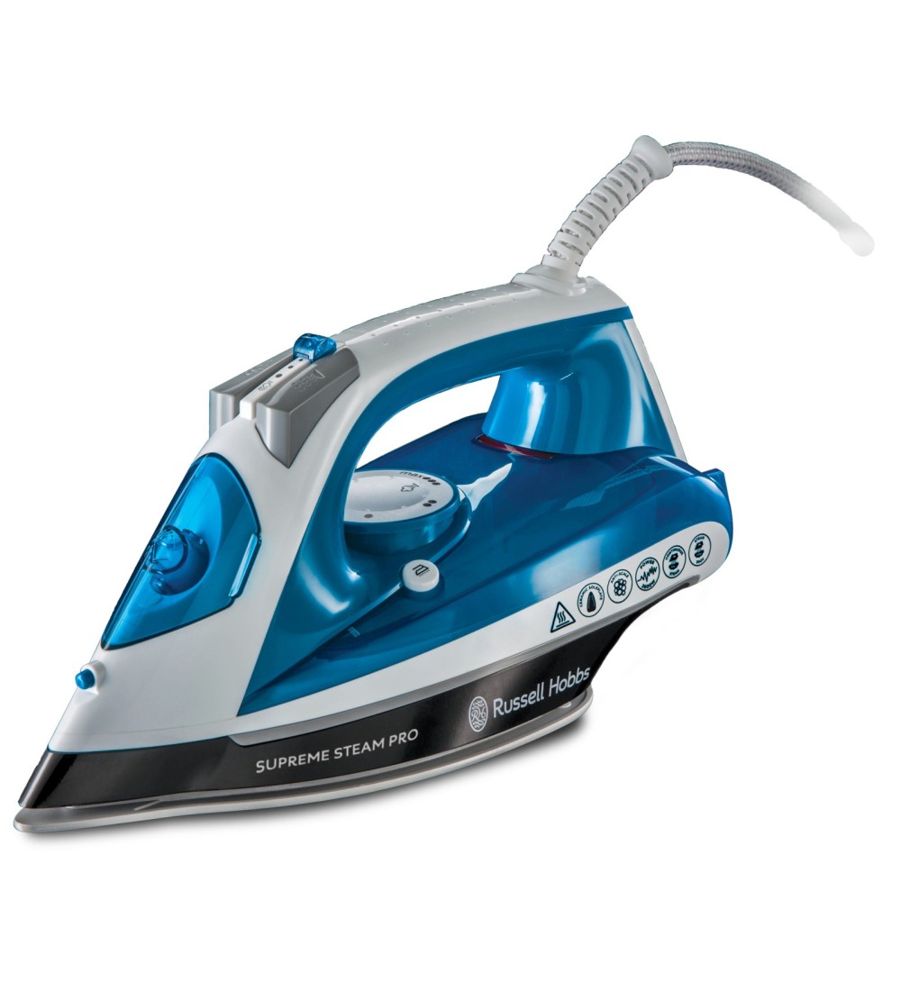 Russell Hobbs Russell Hobbs 23971 Ferro da Stiro Piastra in Ceramica 2600 W Blu/Bianco Russell Hobbs Russell Hobbs 23971 Ferro da Stiro Piastra in Ceramica 2600 W Blu/Bianco