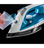 Russell Hobbs Russell Hobbs 23971 Ferro da Stiro Piastra in Ceramica 2600 W Blu/Bianco Russell Hobbs Russell Hobbs 23971 Ferro da Stiro Piastra in Ceramica 2600 W Blu/Bianco
