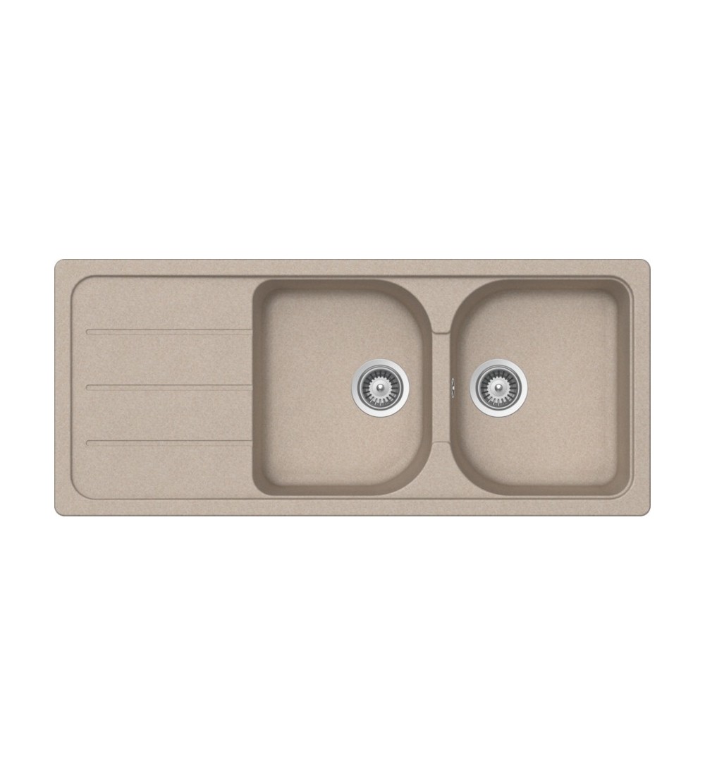 SCHOCK Schock FOMD200A58 Formhaus Lavello incasso 1160 x 500 con doppia vasca e gocciolatoio a sinistra – avena SCHOCK Schock FOMD200A58 Formhaus Lavello incasso 1160 x 500 con doppia vasca e gocciolatoio a sinistra – avena