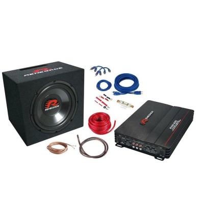 Renegade Renegade RBK1100XL Subwoofer da 1100 W con pacchetto bassi con amplificatore a 4 canali e 1