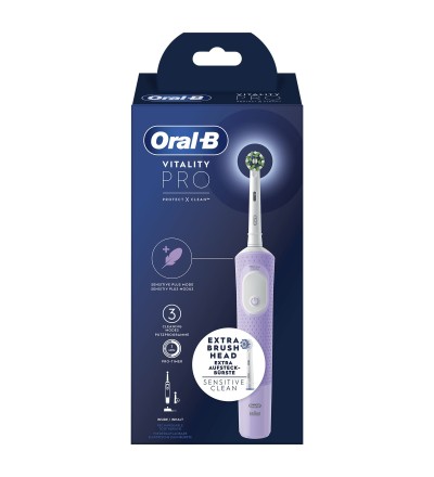 Oral-B Oral-B Vitality Spazzolino Elettrico Ricaricabile Pro Viola 2 Testine Oral-B Oral-B Vitality Spazzolino Elettrico Ricaricabile Pro Viola 2 Testine