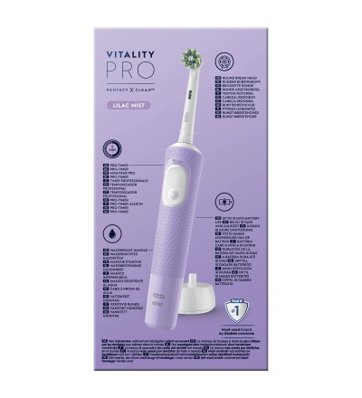 Oral-B Oral-B Vitality Spazzolino Elettrico Ricaricabile Pro Viola 2 Testine Oral-B Oral-B Vitality Spazzolino Elettrico Ricaricabile Pro Viola 2 Testine