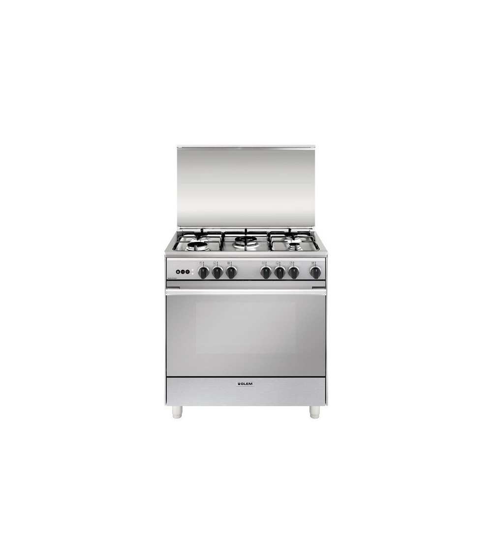 Glem Gas Glem Gas U855VI Cucina a Libera installazione 80×50 Piano Cottura 5 Fuochi Forno a Gas 84L Classe A Inox Glem Gas Glem Gas U855VI Cucina a Libera installazione 80×50 Piano Cottura 5 Fuochi Forno a Gas 84L Classe A Inox