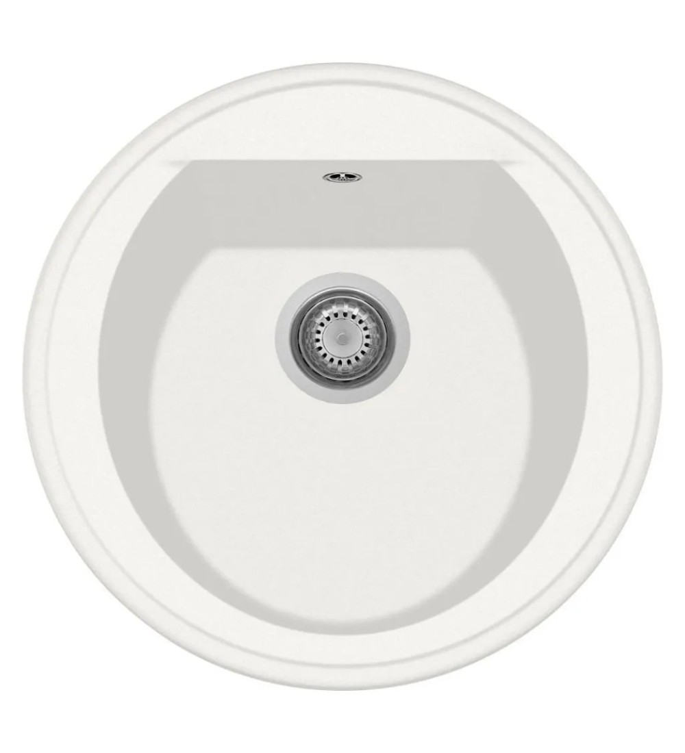 COOKINGAID Plados Telma NK05110 UG 98 - MICROULTRAGRANIT Harmony Lavello tondo 1 vasca cm. 51 - bianco COOKINGAID Plados Telma NK05110 UG 98 - MICROULTRAGRANIT Harmony Lavello tondo 1 vasca cm. 51 - bianco