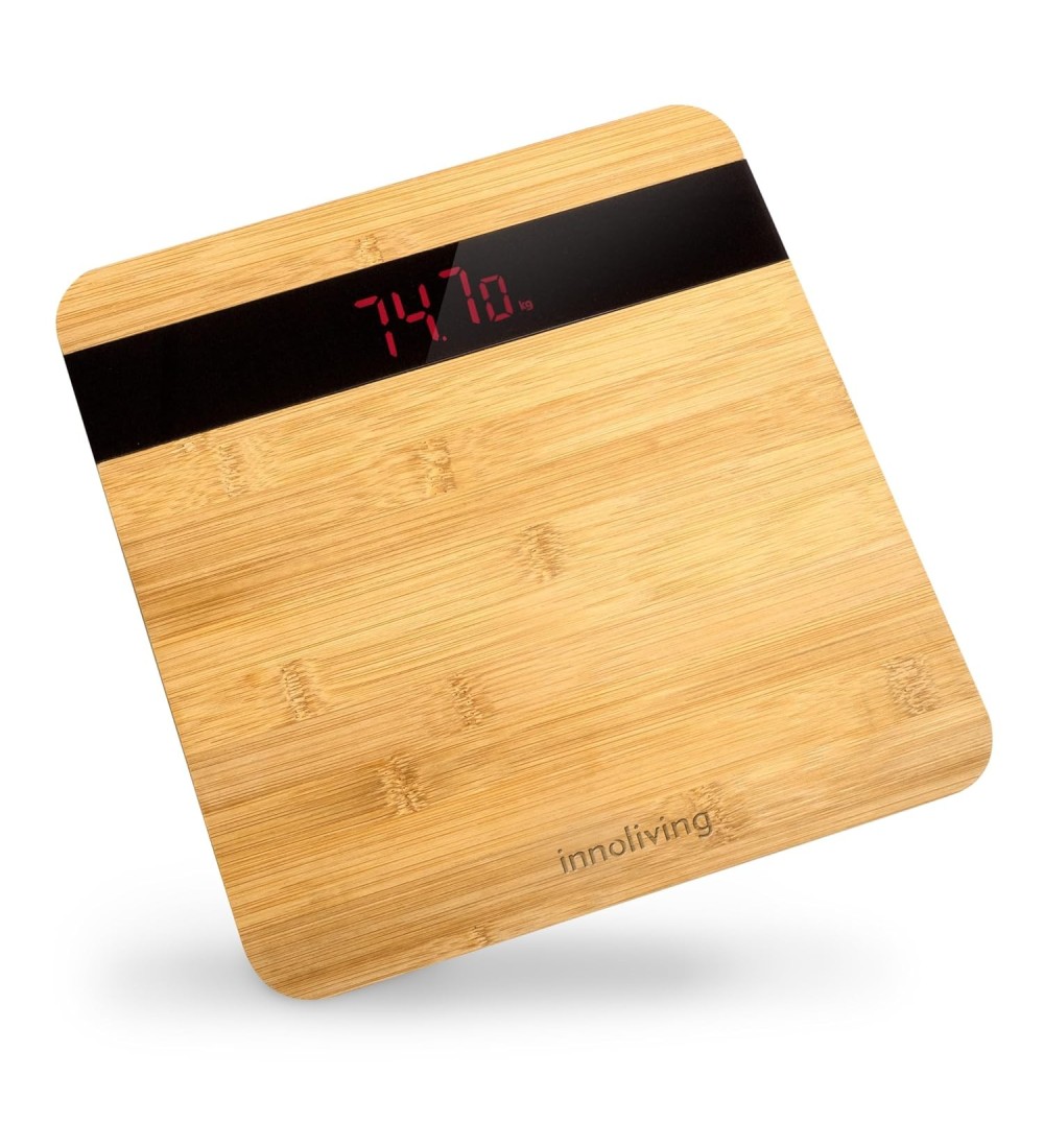 Onebby Innoliving Bilancia Digitale Pesapersona in Bambù, Design Naturale ed Elegante, Display LCD, Onebby Innoliving Bilancia Digitale Pesapersona in Bambù, Design Naturale ed Elegante, Display LCD,