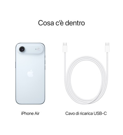APPLE Apple iPhone Air 256GB 6,5 Colore Sky Blue Garanzia Italia 24 mesi APPLE Apple iPhone Air 256GB 6,5 Colore Sky Blue Garanzia Italia 24 mesi