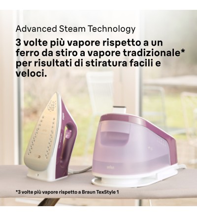 Braun Braun S1514VI Ferro da Stiro con Caldaia 2400 W Viola - 882581 Braun Braun S1514VI Ferro da Stiro con Caldaia 2400 W Viola - 882581