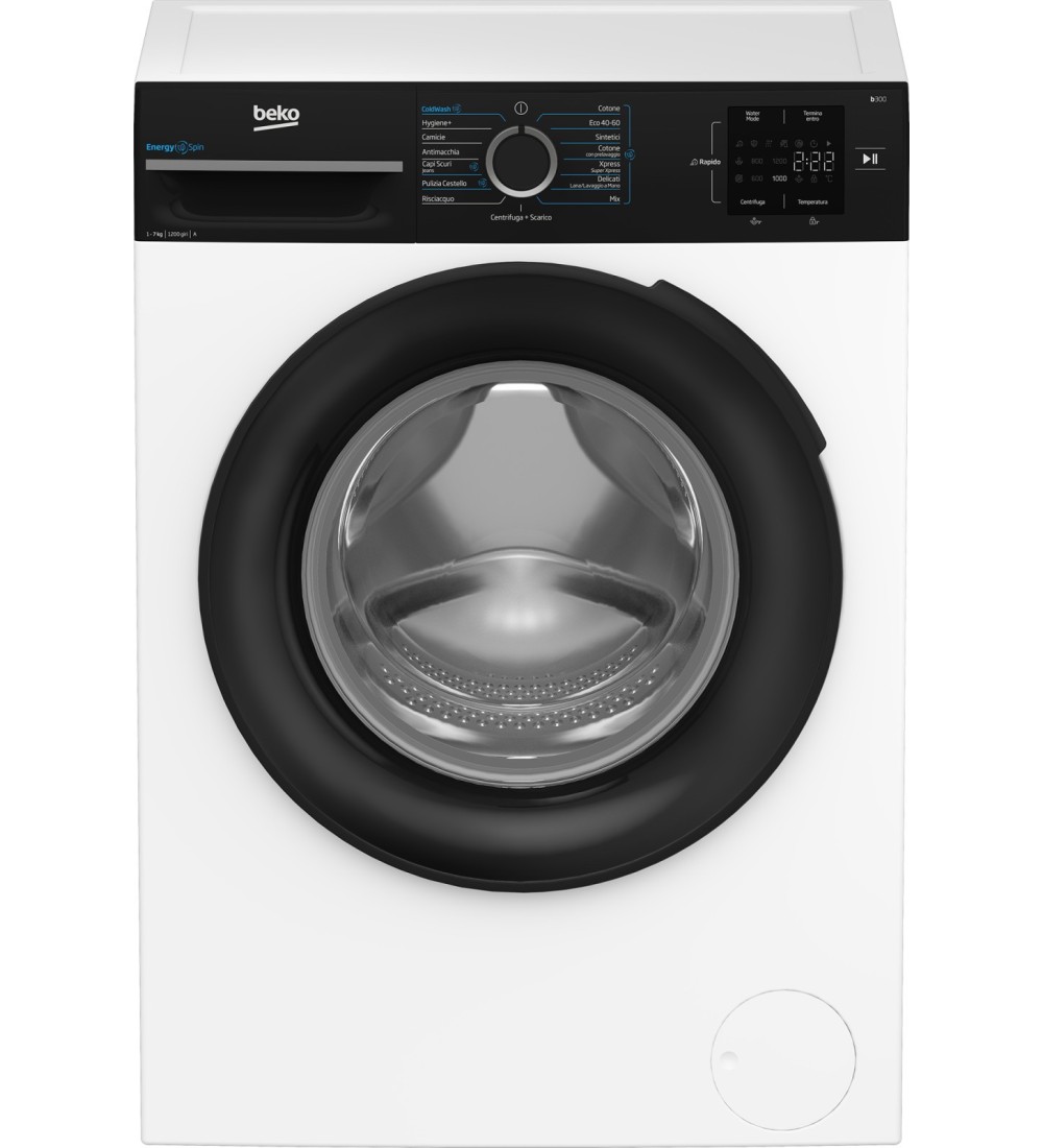 BEKO Lavatrice Beko BMWSEP71266EB slim 45 cm 7kg inverter vapore