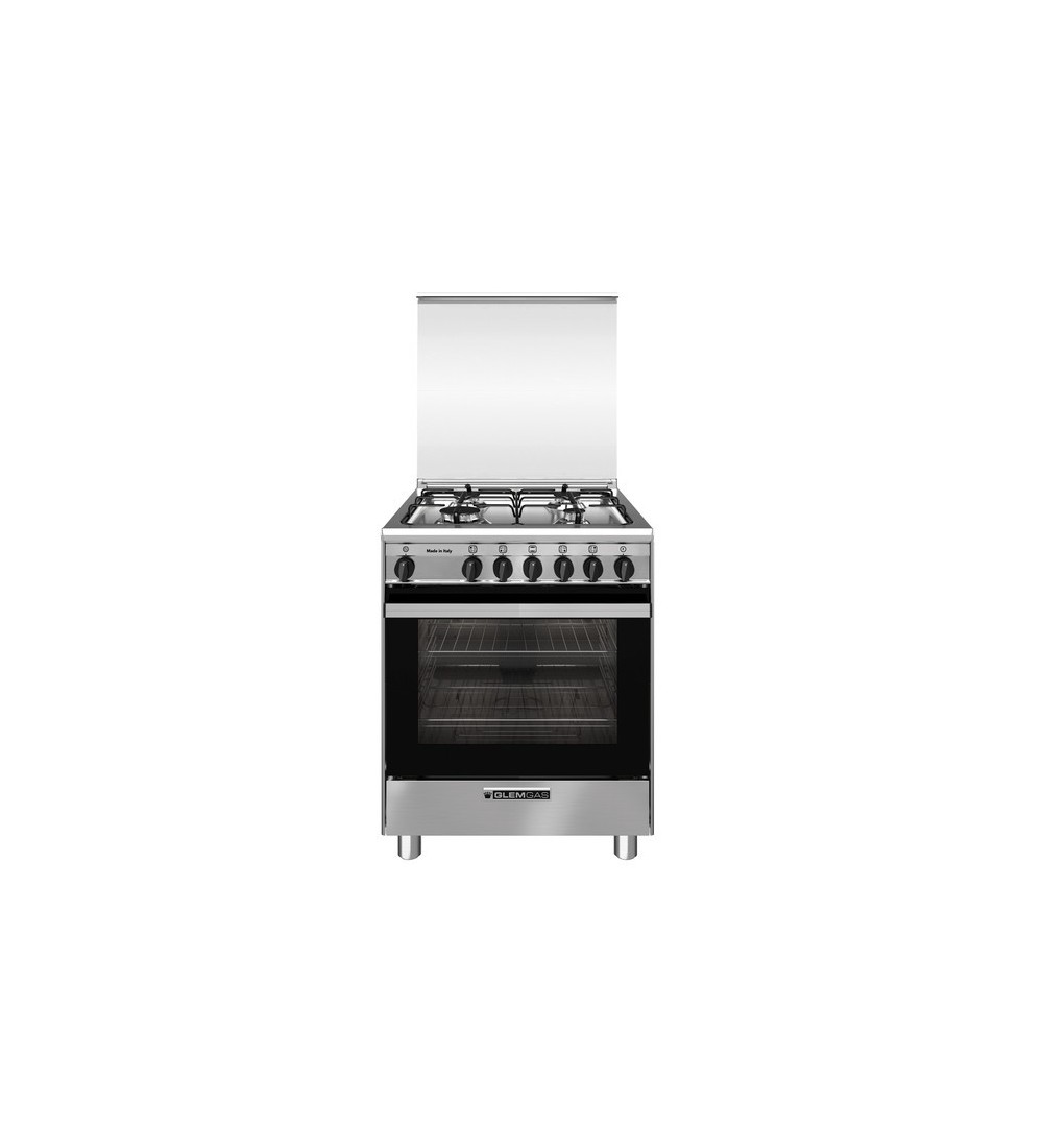 Glem Gas Glem Gas SA664VI Cucina a Libera installazione 60x60 Piano Cottura 4 Fuochi Forno a Gas Ventilato 67L Classe A Glem Gas Glem Gas SA664VI Cucina a Libera installazione 60x60 Piano Cottura 4 Fuochi Forno a Gas Ventilato 67L Classe A