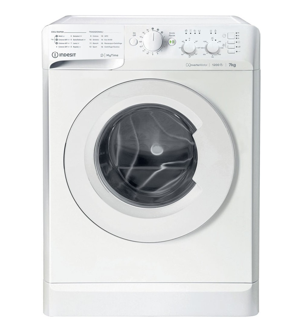 Indesit Indesit MTWC71296WIT Lavatrice 7 Kg Centrifuga 1200 Giri Inverter Vapore Classe A - MTWC 71296 W IT