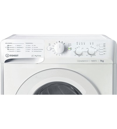 Indesit Indesit MTWC71296WIT Lavatrice 7 Kg Centrifuga 1200 Giri Inverter Vapore Classe A - MTWC 71296 W IT