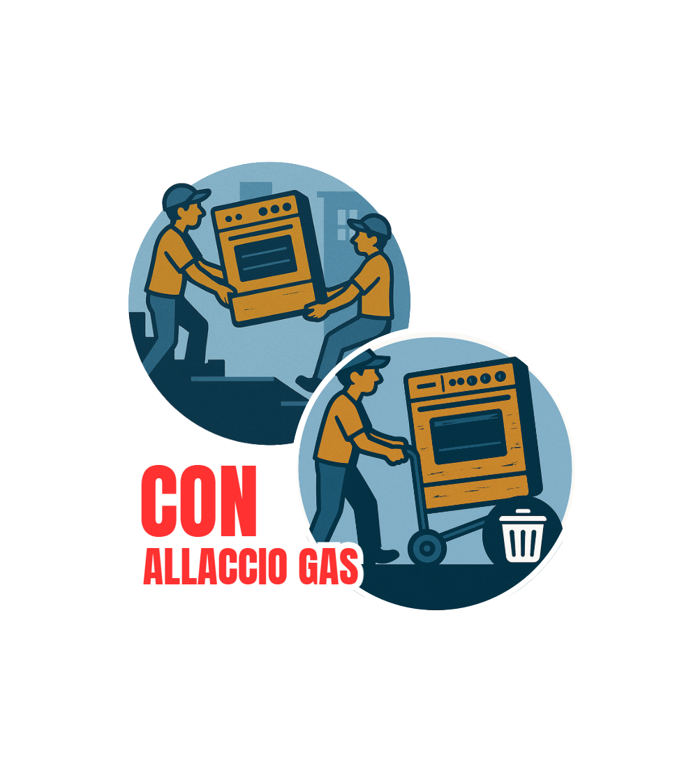 Consegna al Piano + Libera installazione + Ritiro RAEE (Con Allaccio Gas) Consegna al Piano + Libera installazione + Ritiro RAEE (Con Allaccio Gas)