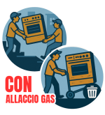  Consegna al Piano + Libera installazione + Ritiro RAEE (Con Allaccio Gas)