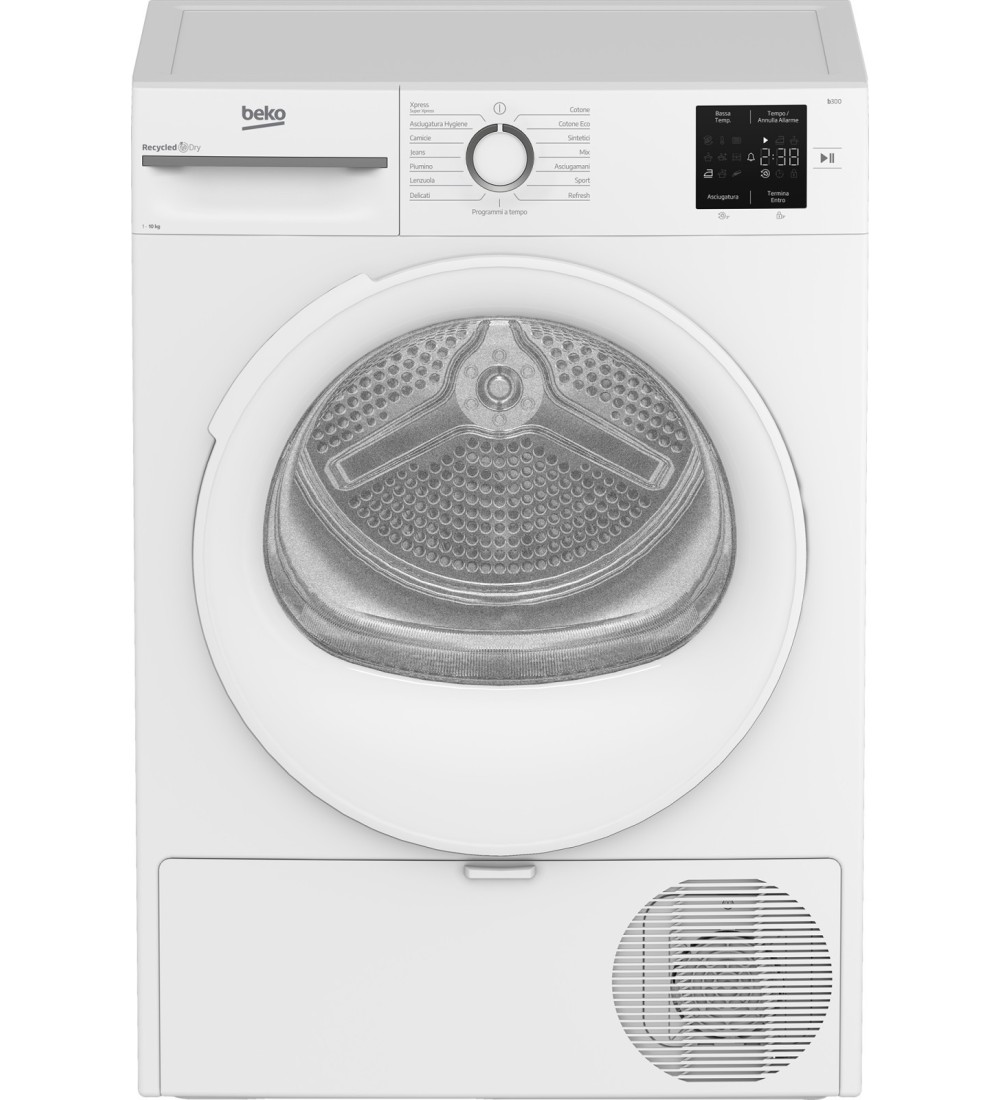  Beko Asciugatrice a Pompa di Calore 10kg Bianco BMT103EW Classe D