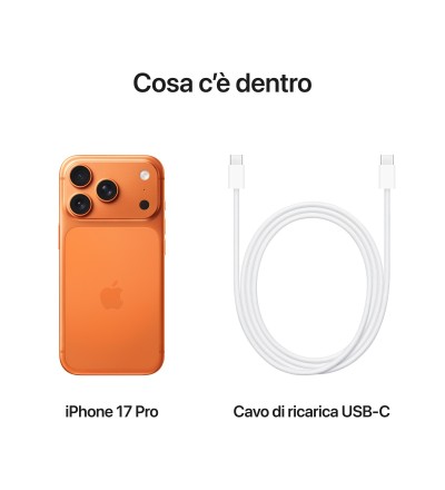Apple iPhone 17 Pro 256GB 6.3" Colore Cosmic Orange Garanzia Italia 24 Mesi
