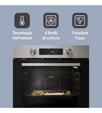 Candy FORNO CANDY CA6N3B1HTX 60CM 78LT MULTIF. CL.A++ DISP.LED