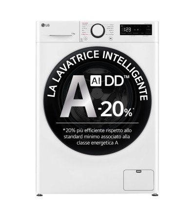 LG Lg Lavatrice F4R3013NSWB 13 kg Classe A 1400 Giri AI DD Bianco