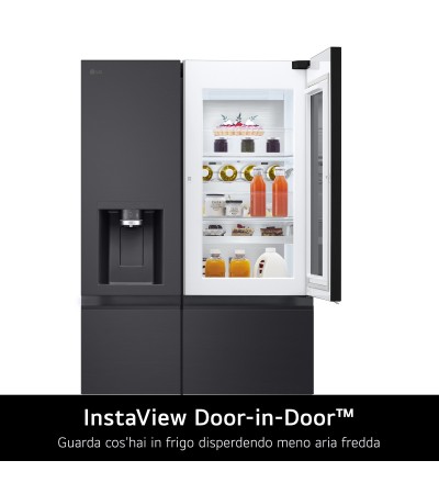 LG LG InstaView GSXE91EVAD Frigorifero Side-by-Side Door-in-Door 628 L No Frost Wi-Fi Senza allaccio Classe D LG LG InstaView GSXE91EVAD Frigorifero Side-by-Side Door-in-Door 628 L No Frost Wi-Fi Senza allaccio Classe D