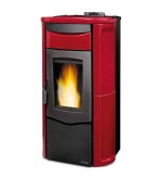 Onebby Dal Zotto Jole Idro 2.0 Stufa a Pellet Capacità serbatoio 26 Kg Volume 407 m³ con Cronotermostato Bordeaux