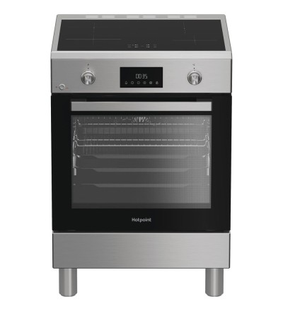 Hotpoint Hotpoint Ariston H6I8LMSAX Cucina 60x60cm 4 Zone di cottura a induzione Forno Elettrico Ventilato Multifunzione 73L