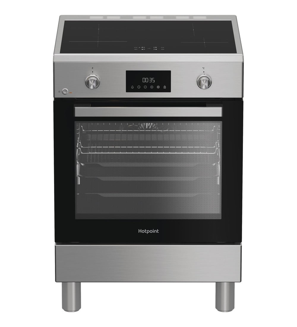 Hotpoint Hotpoint Ariston H6I8LMSAX Cucina 60x60cm 4 Zone di cottura a induzione Forno Elettrico Ventilato Multifunzione 73L