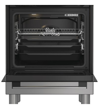 Hotpoint Hotpoint Ariston H6I8LMSAX Cucina 60x60cm 4 Zone di cottura a induzione Forno Elettrico Ventilato Multifunzione 73L