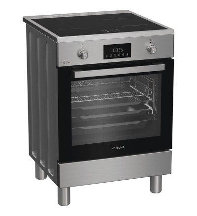 Hotpoint Hotpoint Ariston H6I8LMSAX Cucina 60x60cm 4 Zone di cottura a induzione Forno Elettrico Ventilato Multifunzione 73L