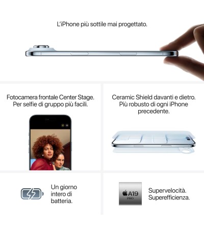 APPLE Apple iPhone Air 512GB 6,5 Colore Sky Blue Garanzia Italia 24 Mesi