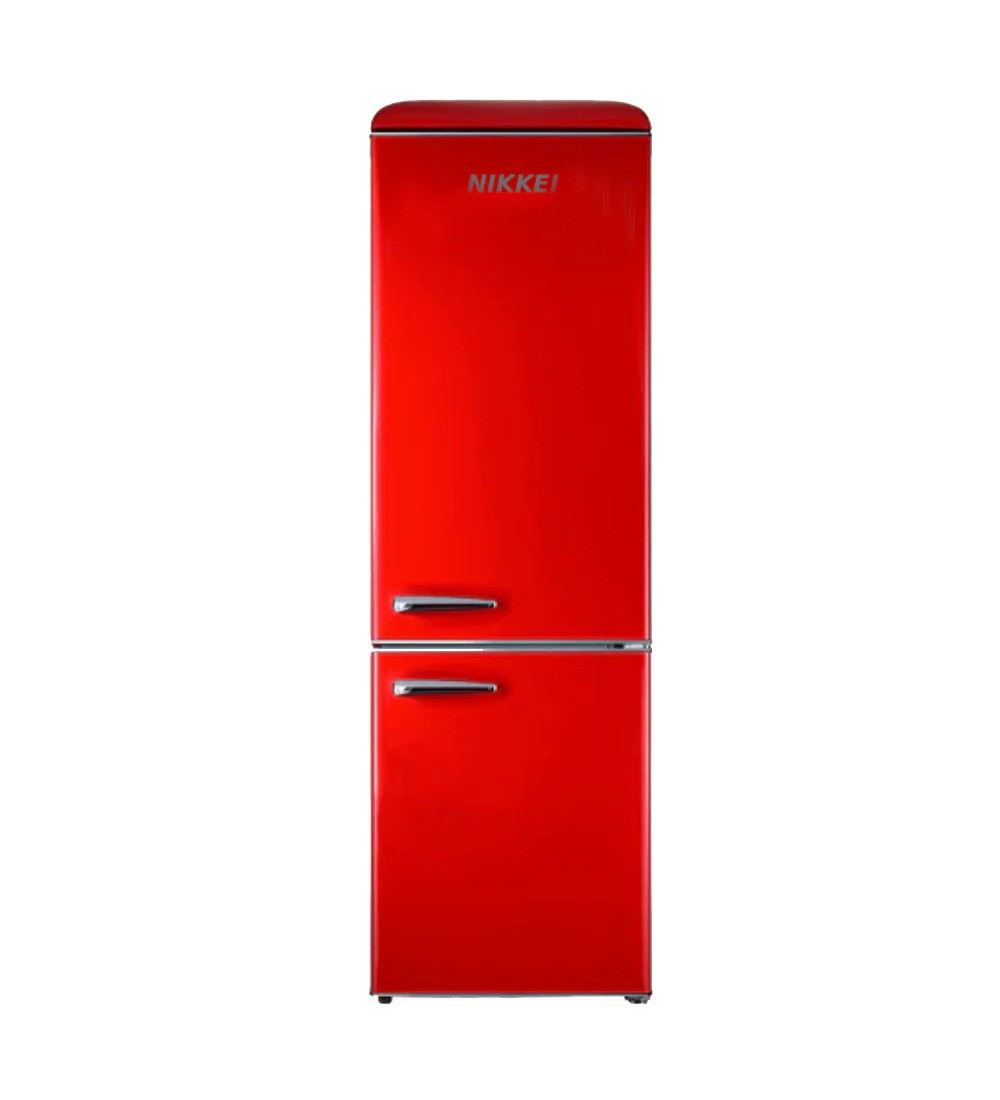 Nikkei Nikkei GNCBV310RE Frigorifero Combinato RETRO’ 300 L Ventilato H 192 Cm Classe E Rosso Nikkei Nikkei GNCBV310RE Frigorifero Combinato RETRO’ 300 L Ventilato H 192 Cm Classe E Rosso